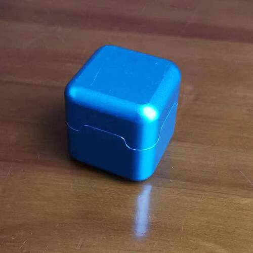铝制方块带磁性巧粉帽金属皮带扣巧克粉盒台球杆皮头通用巧克夹子