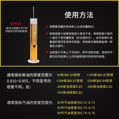 玻璃量杯密度计塑料筒量杯石油计量用品500-1000ml温度计加油站库