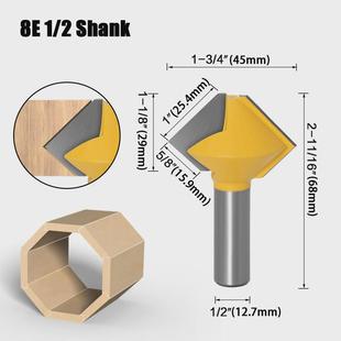 1/2柄3件套多边刀鸟嘴接口刀6边8边12边多用刀榫合刀木工镂铣机
