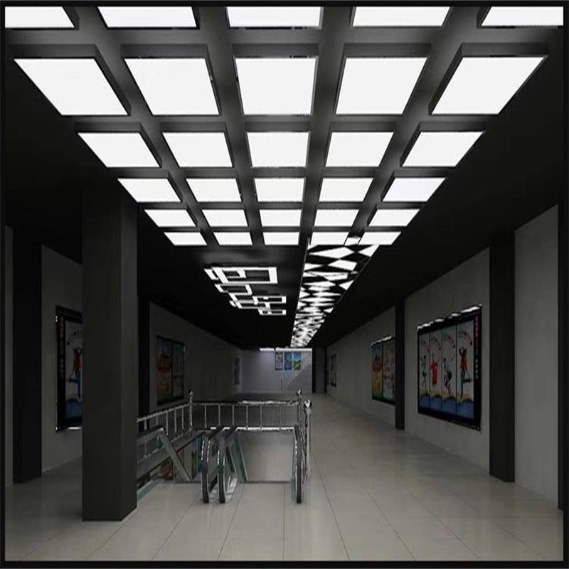 办公室灯灯方形吊灯办公吊线灯健身房办公照明回字型造型拼接led