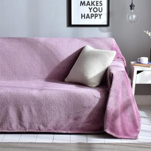 78n78n加厚白色沙发盖布沙发套罩全盖毯子垫巾现代直排三人米感