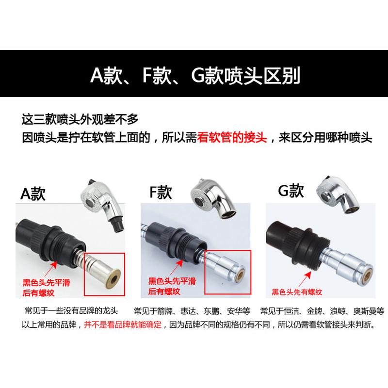 厨房水槽洗发店小花洒 抽拉式手持水龙头配件 两功能面盆洗头喷头