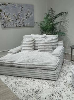 热销懒人粗条绒羽绒灰色巨大可拆洗深冬夏坐组合客厅阳台卧室轻奢
