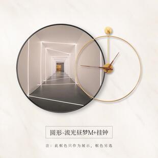 现代轻奢餐厅装饰画时尚简约北欧挂钟表装饰壁画大气饭厅挂画客厅