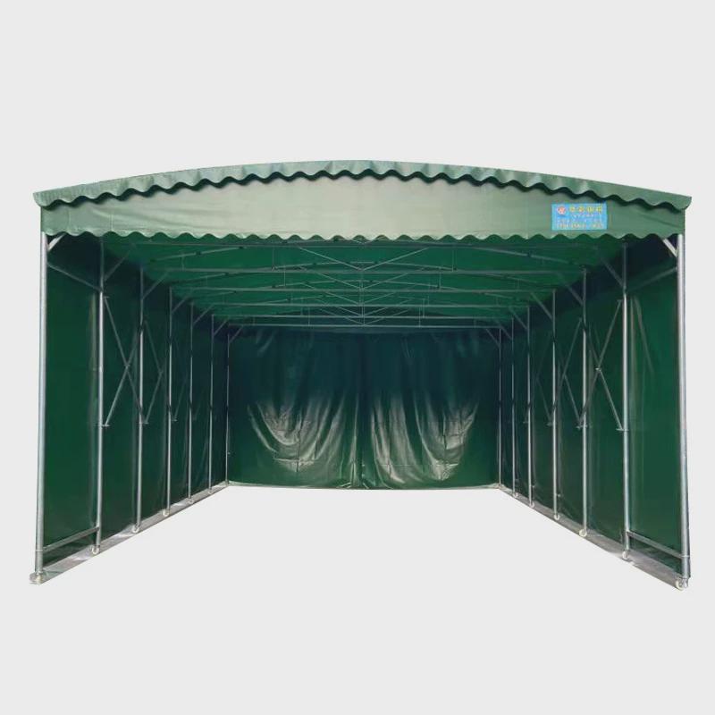 大型物流仓库推拉棚超大活动移动棚大排档帐篷移动式伸缩太阳车棚