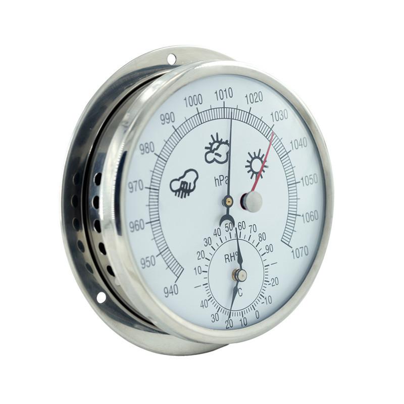 轶品温湿压综合仪铜高精度温湿度大气压表计船用液一无三合气压计