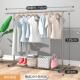 家用阳台落地晾衣架加厚加粗不锈钢晒衣架室内挂衣架伸缩晾衣杆