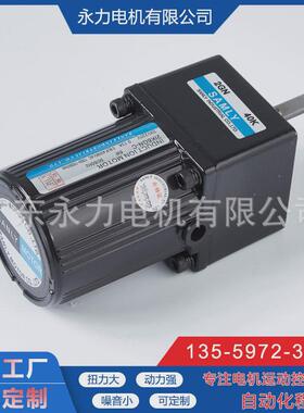 永力6W微型减速电机交流调速齿轮电机变速调速马达厂家