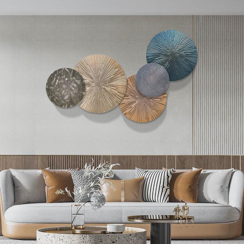 福雕家饰轻奢挂件客厅沙发电视墙装饰餐厅铁艺墙面装饰软装壁挂