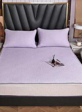 9wor凉豆豆凉席2023新款冰丝床笠三件套单人学生宿舍透气一米二软