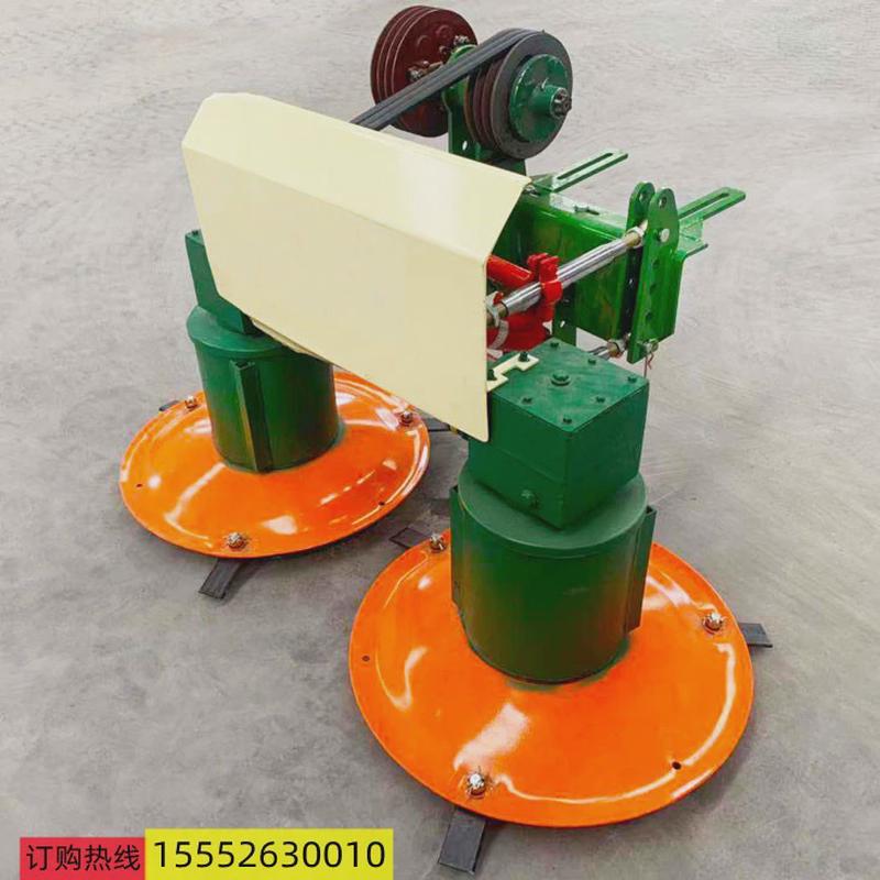 小四轮拖拉机前置双圆盘割草机牧草苜蓿工作收割机宽度1.4米割幅
