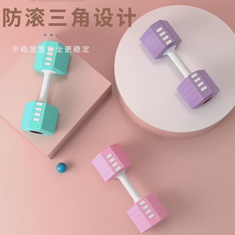 练可调节健身家用男士女士实心快速纯钢哑铃臂肌自动烤漆套装重量