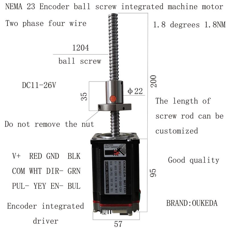 57闭环滚珠丝杆电机57滚珠丝杆电机一体机驱动器57集成驱动器
