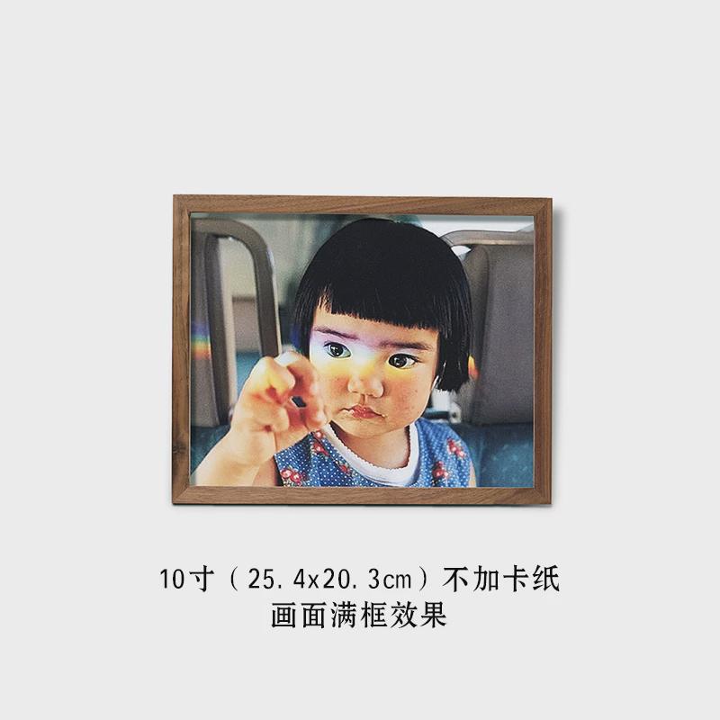 12y实木挂墙情侣木质摆台8寸洗相片做成婚纱照相框定制宝宝照片
