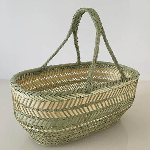 竹编竹篮手提买菜篮子手工家用水果篮鸡蛋篮厨房收纳筐竹筐购物篮