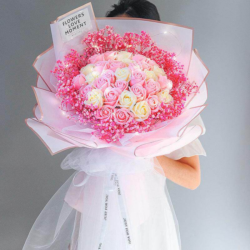 永生花满天星干花花束大束成品情人节礼物送女友表白生日礼物