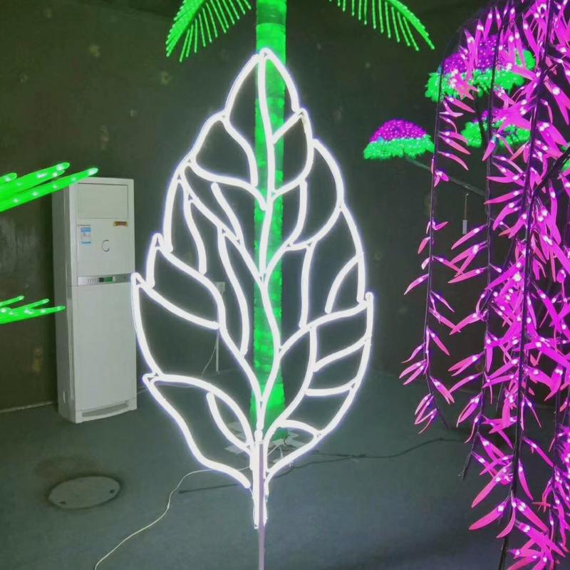 LED户外树叶景观造型亮化装饰灯大型梦幻灯光秀节日公园楼盘摆件