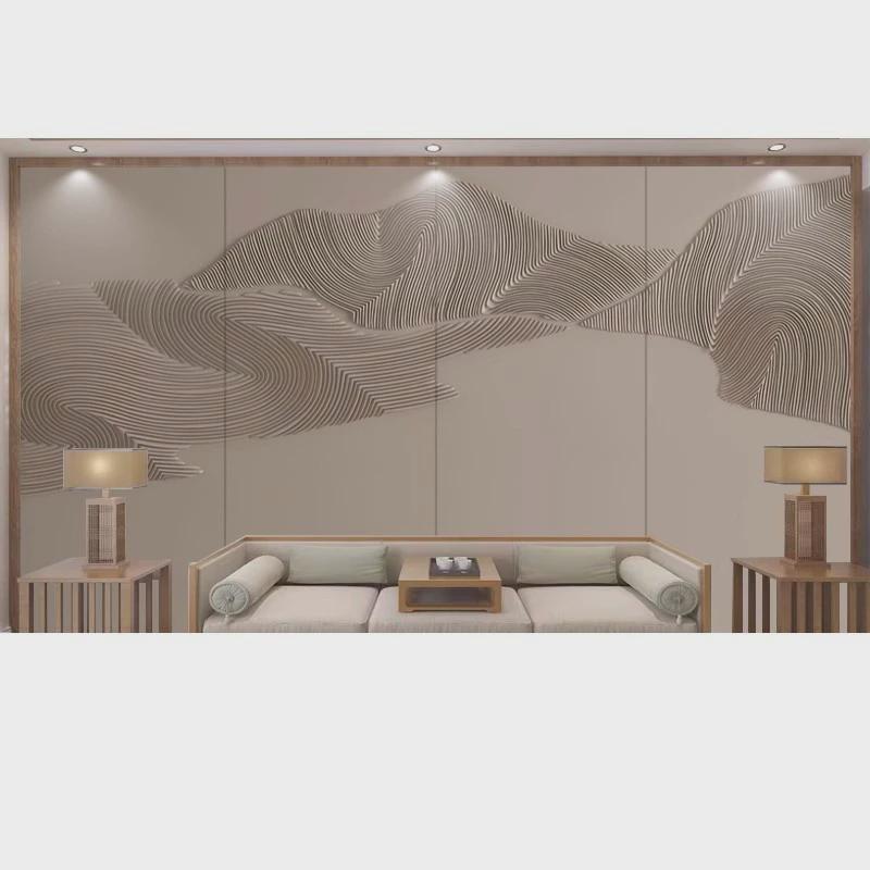 硬包床头背景墙现代简约沙发背景墙轻奢卧室新中式电视背景墙硬包