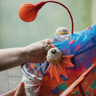 王的手创安康鱼灯笼中秋节手工diy材料包中式竹编花灯古风国潮