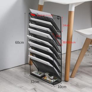 铁艺金属网格挂墙式壁挂架多层报刊杂志收纳架A4文件架办公置物架