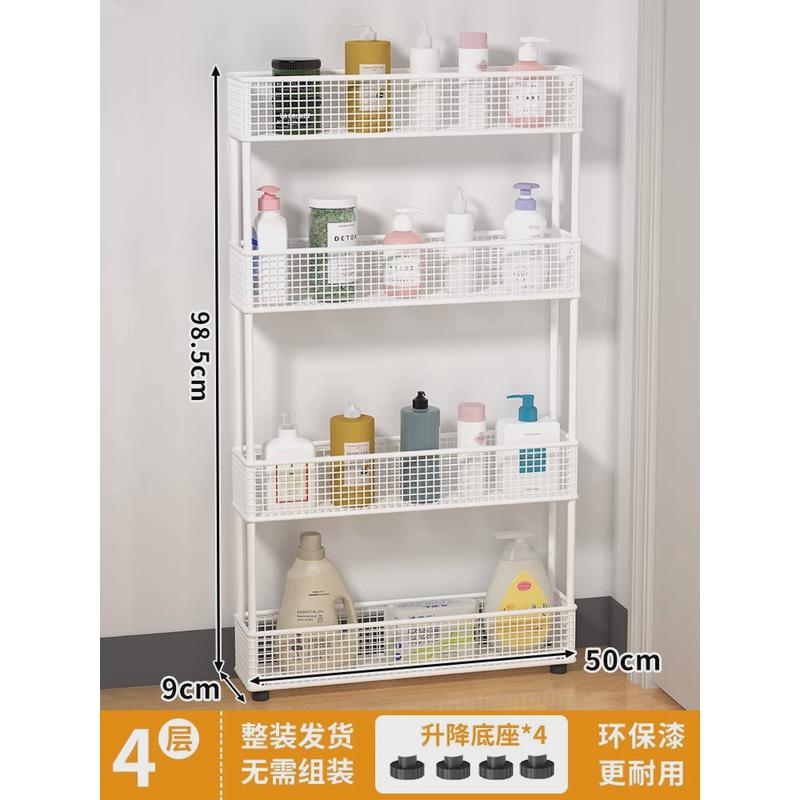 夹缝置物架门后缝隙收纳柜浴室极窄落地窄缝架子卫生间超薄窄柜边