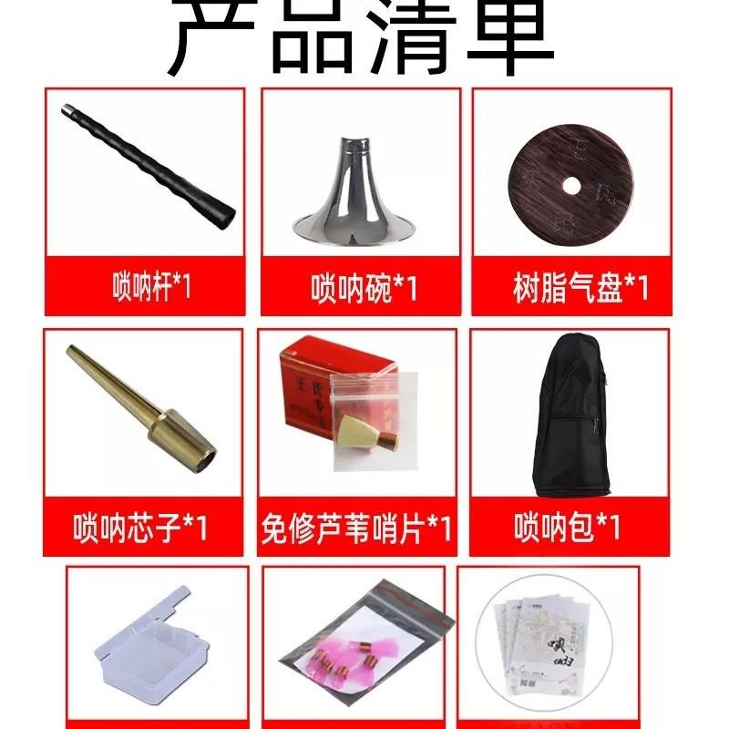 天津王氏乌木调乐器初学者d唢呐唢呐乐器全套唢呐送哨片