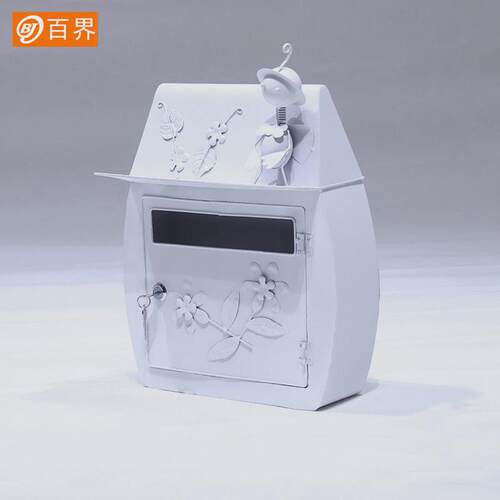 百界铁艺邮箱金属壁挂信报箱复古手工创意信箱家居园艺工艺品厂家