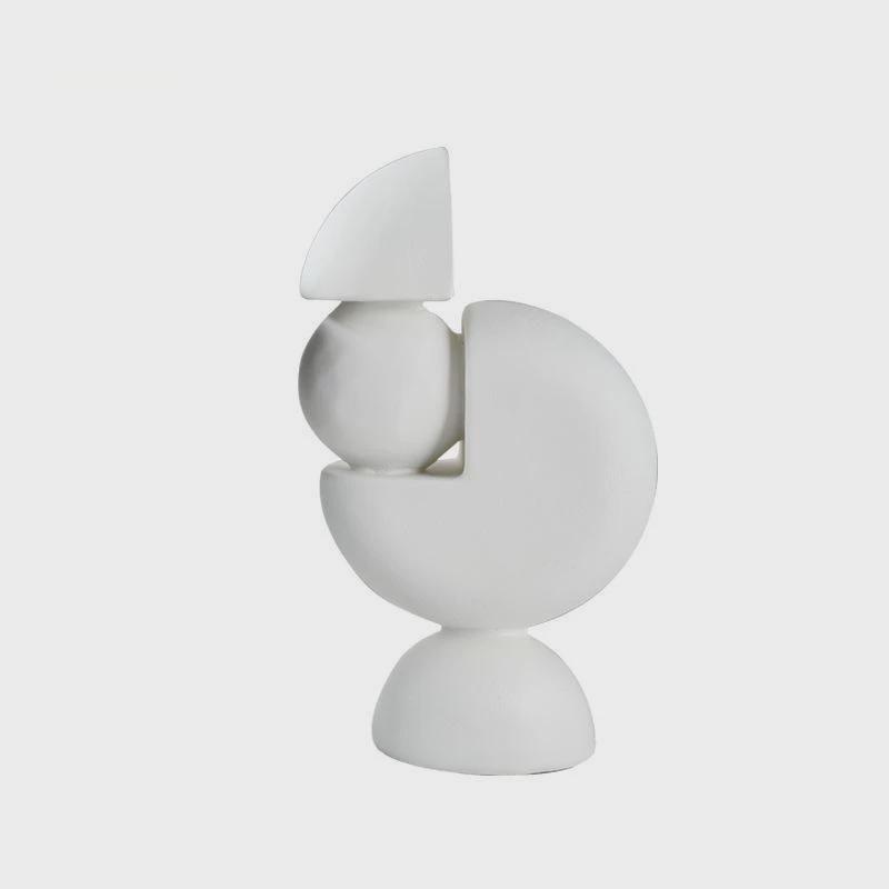 欧式轻奢抽象艺术几何体树脂摆件客厅玄关书房酒店民宿家居装饰品