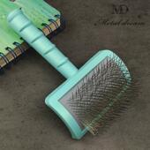 背md针梳弧面长针梳宠物美容宠物狗狗开结拉毛梳子美咕m2大台湾头