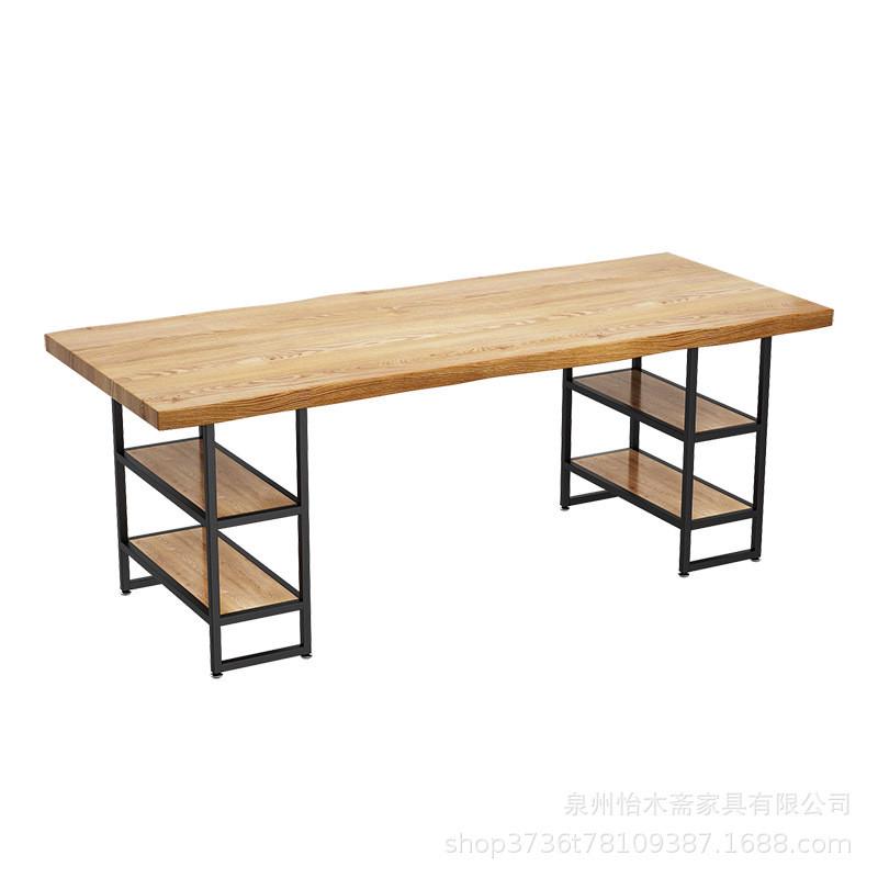 新中式办公室茶桌椅实木客厅简约设计民宿酒店接待置物架茶台几桌