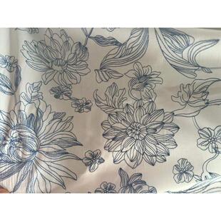 法式全棉青花瓷蓝绣花防水防油裙摆荷叶木耳边茶几台布餐桌布代发