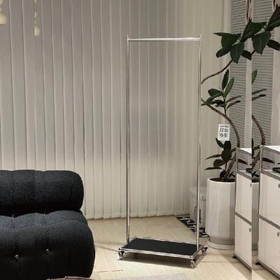 挂衣服架子家用置物收纳架中古不锈钢衣帽架落地卧室可移动晾衣架