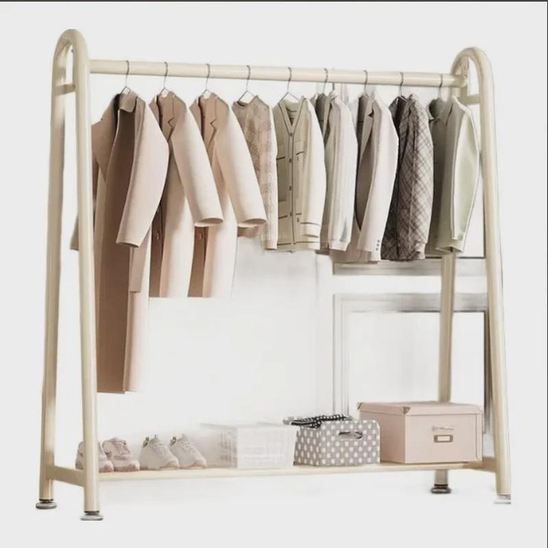 家用晾衣架单杆式衣帽架室内落地加粗晒衣架阳台卧室挂衣架子简易