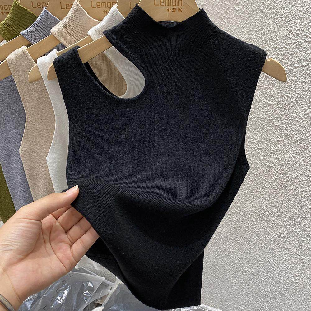 2024法式衫女夏季外穿无袖坎肩半高领内搭打底,女装/女士精品,时尚防晒服,淘宝优惠券,粉丝福利购,淘宝优惠卷