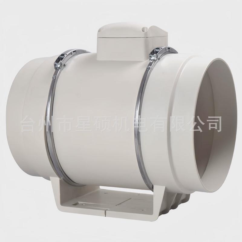 厂家直供纯铜hf100塑料管道风机抽风机斜流圆形于车间卫生间通风