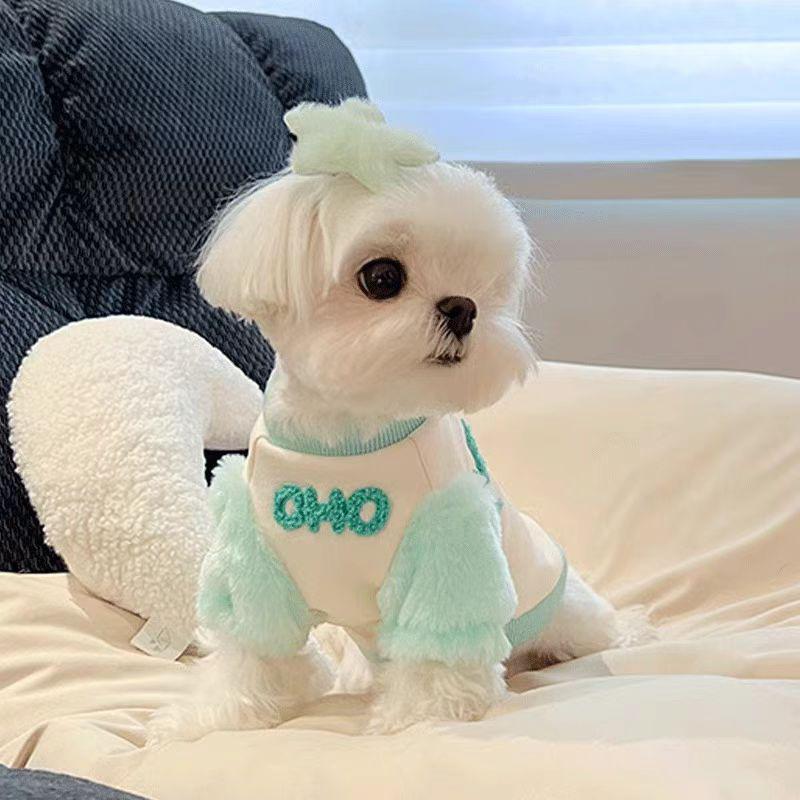 马尔济斯专用衣服狗狗卫衣秋冬季冬天秋天加绒保暖棉衣小体犬幼犬