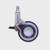 2.5寸家具脚轮万向轮合金塑料罗丝轮子柜子桌椅静音转向轮滑轮