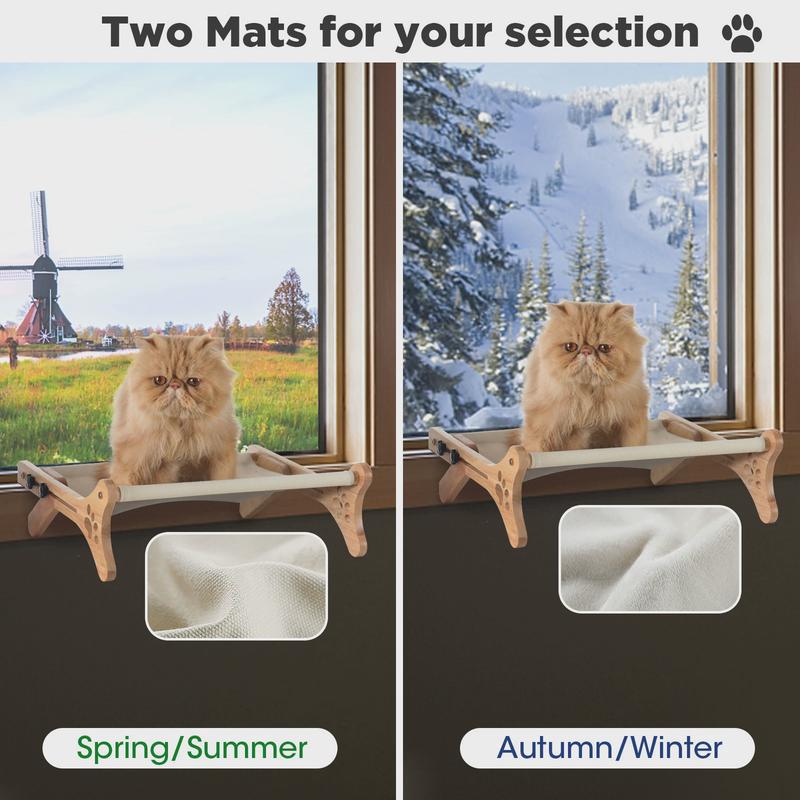 热销木质壁挂猫床悬挂式窗边猫吊床家用猫窗边晒太阳窗台猫窝挂床