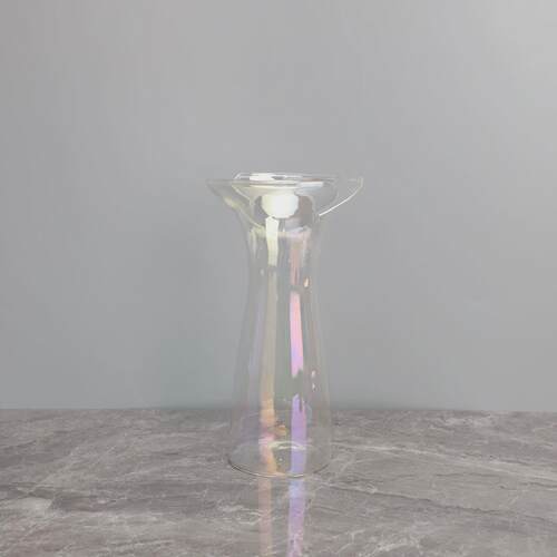 欧式电镀轻奢花瓣插花小花瓶桌面摆件样板房电视柜客厅家居装饰品