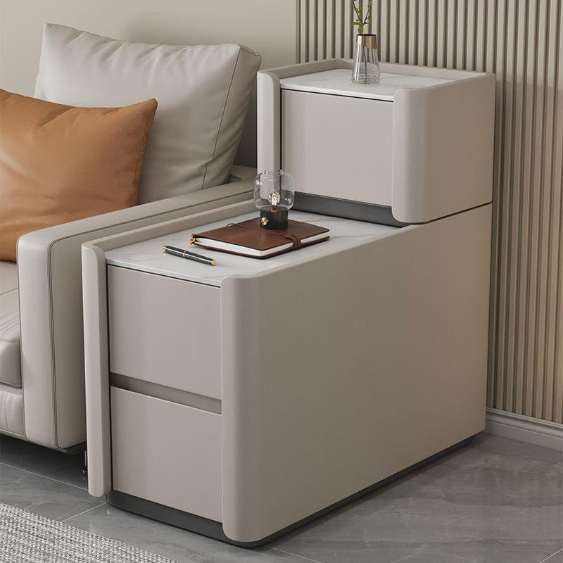 2024新款落地沙发边柜轻奢高级实木小型夹缝简约现代可移动侧边柜