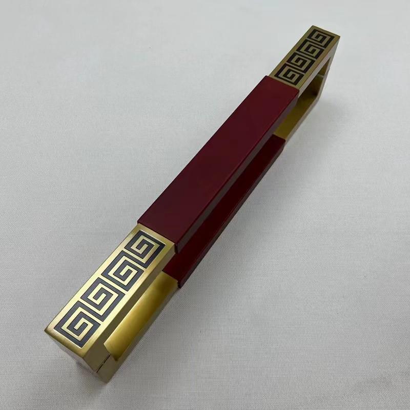 58c1玻璃门把手新中式仿古酒店简门拉手双开木质门把手定制实木