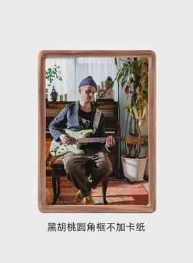 i9at圆角框定框实木相框裱画框装裱国画洗照片做成制a4婚纱照a3