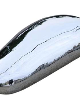 不锈钢水景雕塑酒店庭院草地装饰摆件公园绿地鹅卵石镜面鹅卵石