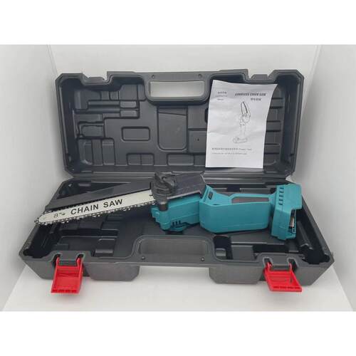 充电式无刷8寸电链锯小型电动迷你工单手电锯园林伐木锯木电链锯