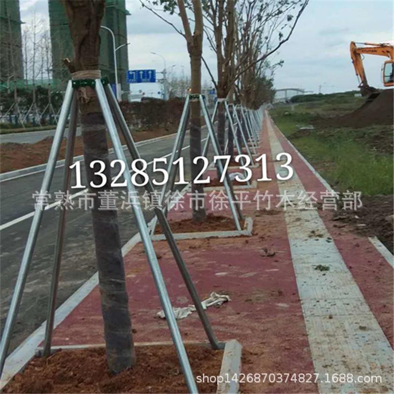 厂家供应树木铁钢管支撑架无铁环支撑架绿化铁支撑架