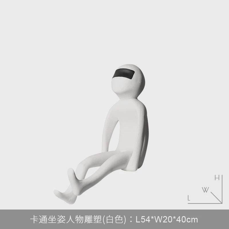 轻奢高档简约树脂卡通人物玄关客厅电视柜子样板摆件房间软装饰品