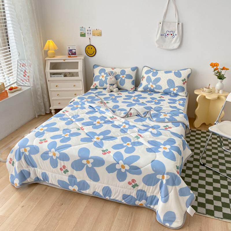 3ew1夏被四件套儿童空调被可机洗乳胶凉席单人学生宿舍夏凉被