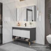 不锈钢浴室柜组合卫生间智能镜柜一体陶瓷洗漱台落地浴室柜防潮