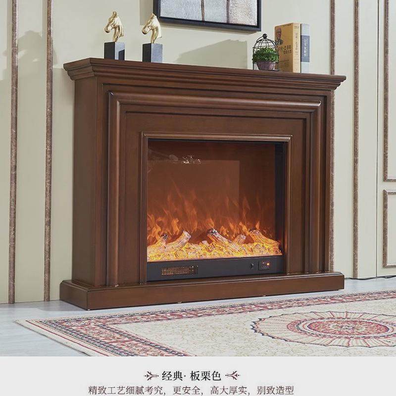 1.2/1.5/1.8/2/2.4m法式仿真火焰装饰柜壁炉现代实木电子取暖