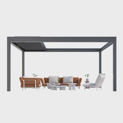 百叶凉亭防晒户外别墅庭院尚伦电动四角顶楼花园室外翻转中式生态